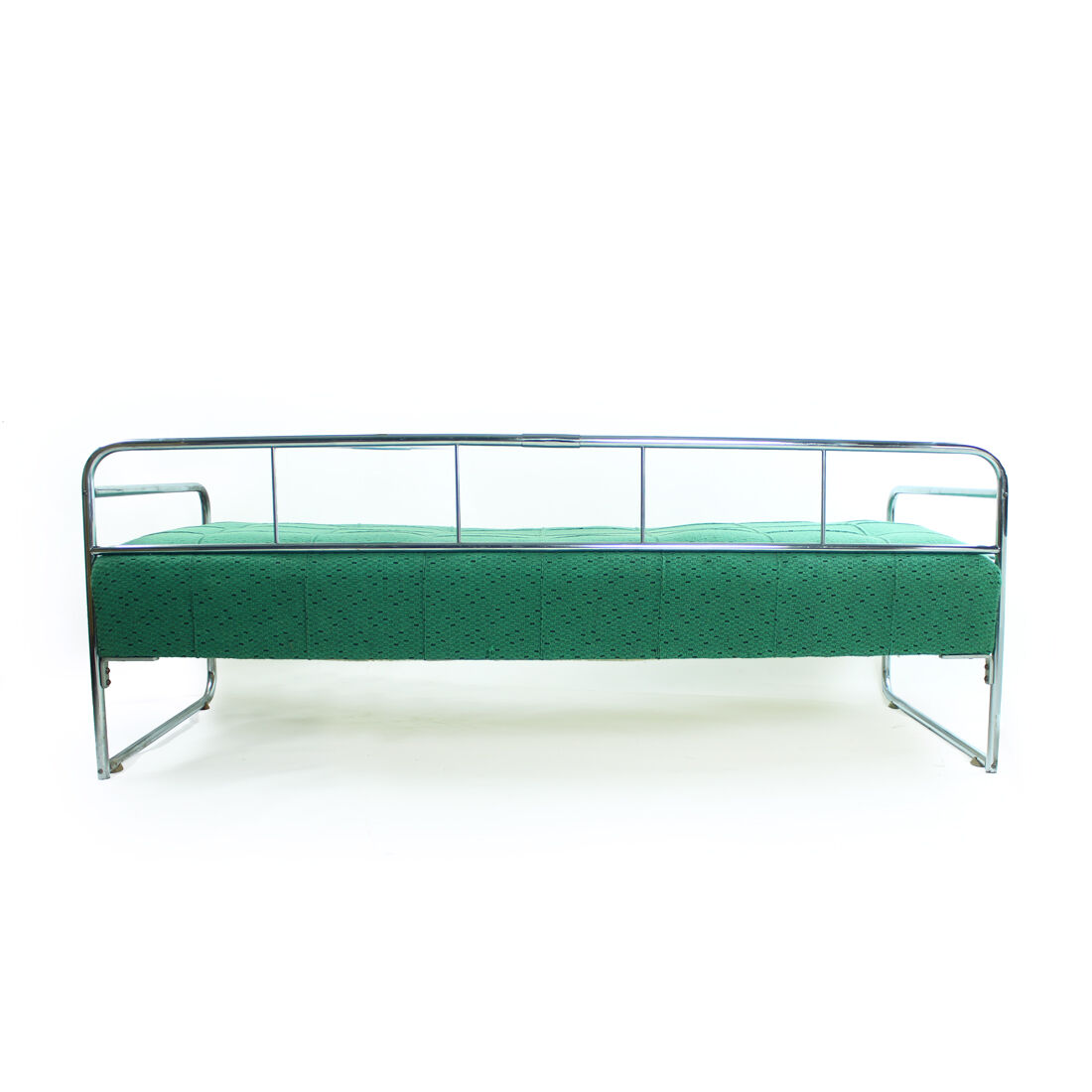 Bauhaus daybed in bent chrome, czechoslovakia 1940s