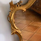 Large golden baroque style wall mirror
