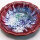 Morvan sandstone bowl with multicolored flames
