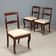 Antique Charles X chairs in mahogany and fabric, France, 19th century