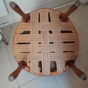 Fauteuil vintage brocante, fauteuil à tricot fleuri, classique des années 30-50