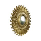 Vintage Sun Mirror Sunburst Mirror Convex Gold Resin 42cm