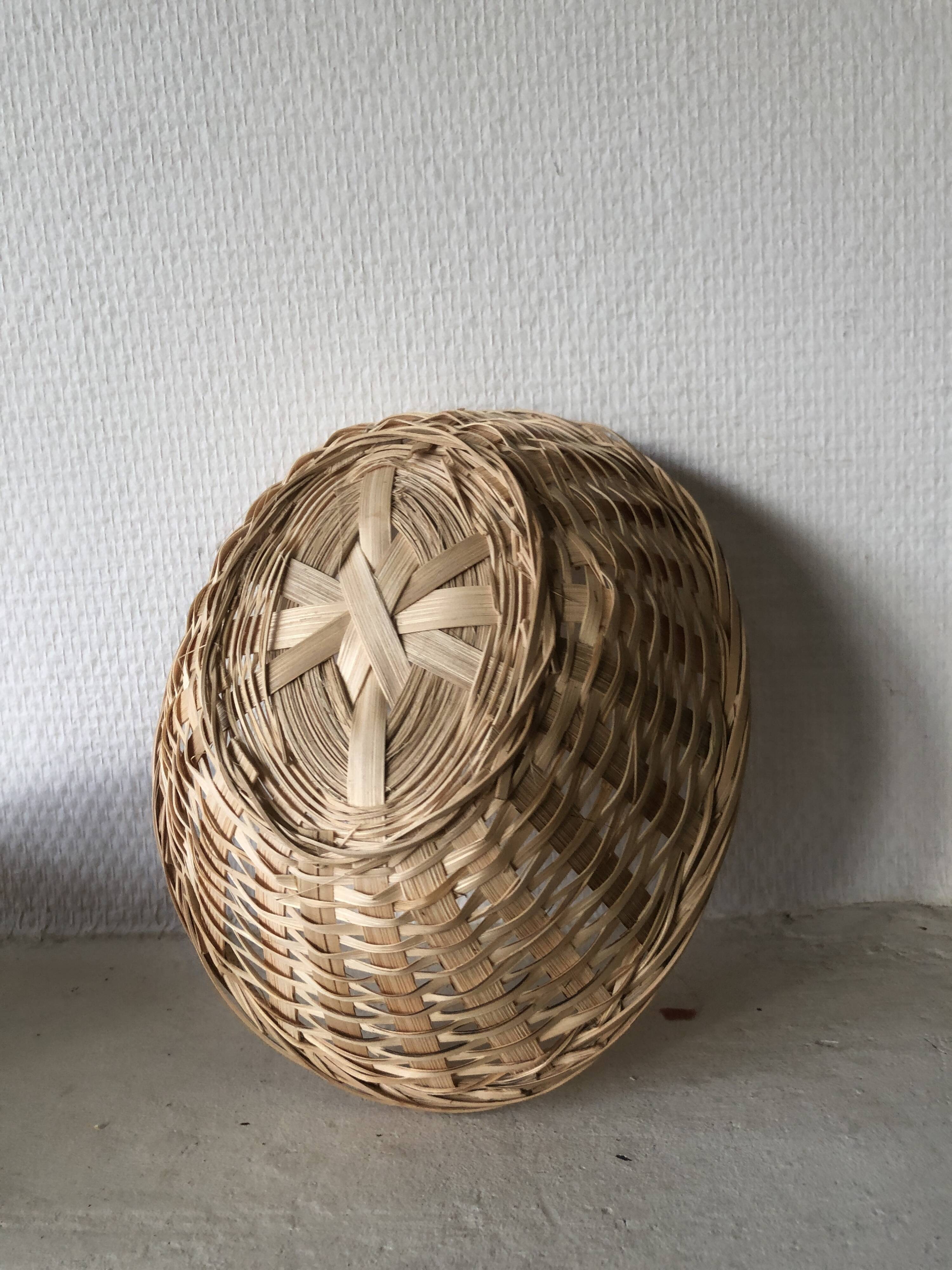 Lot de 3 corbeilles en osier tressé
