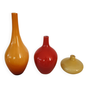 3 vases en verre de Johanna