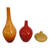 3 vases en verre de Johanna Jelinek pour Ikea années 90