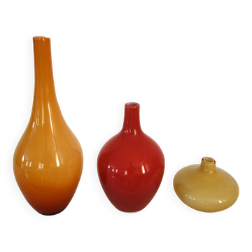 3 glass vases by Johanna Jelinek for Ikea from the 90s.