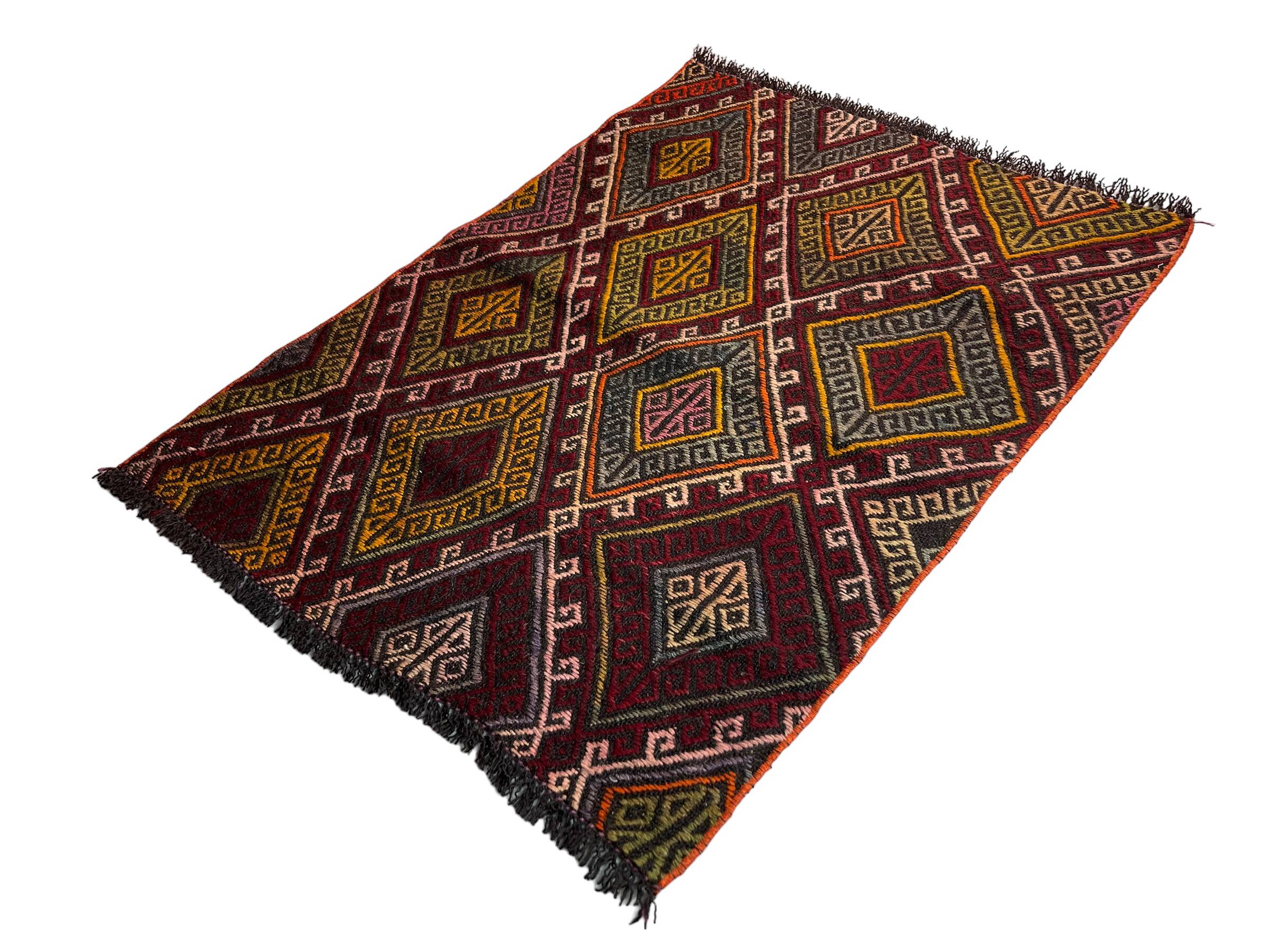 Vintage turkish kilim rug, 97 x 70 cm