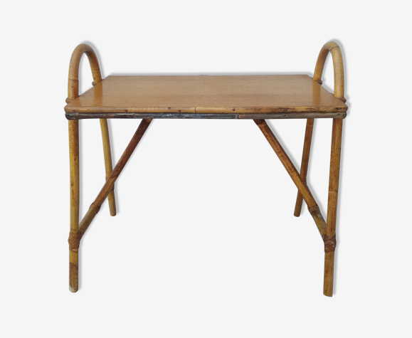 Side coffee table or vintage rattan bedside