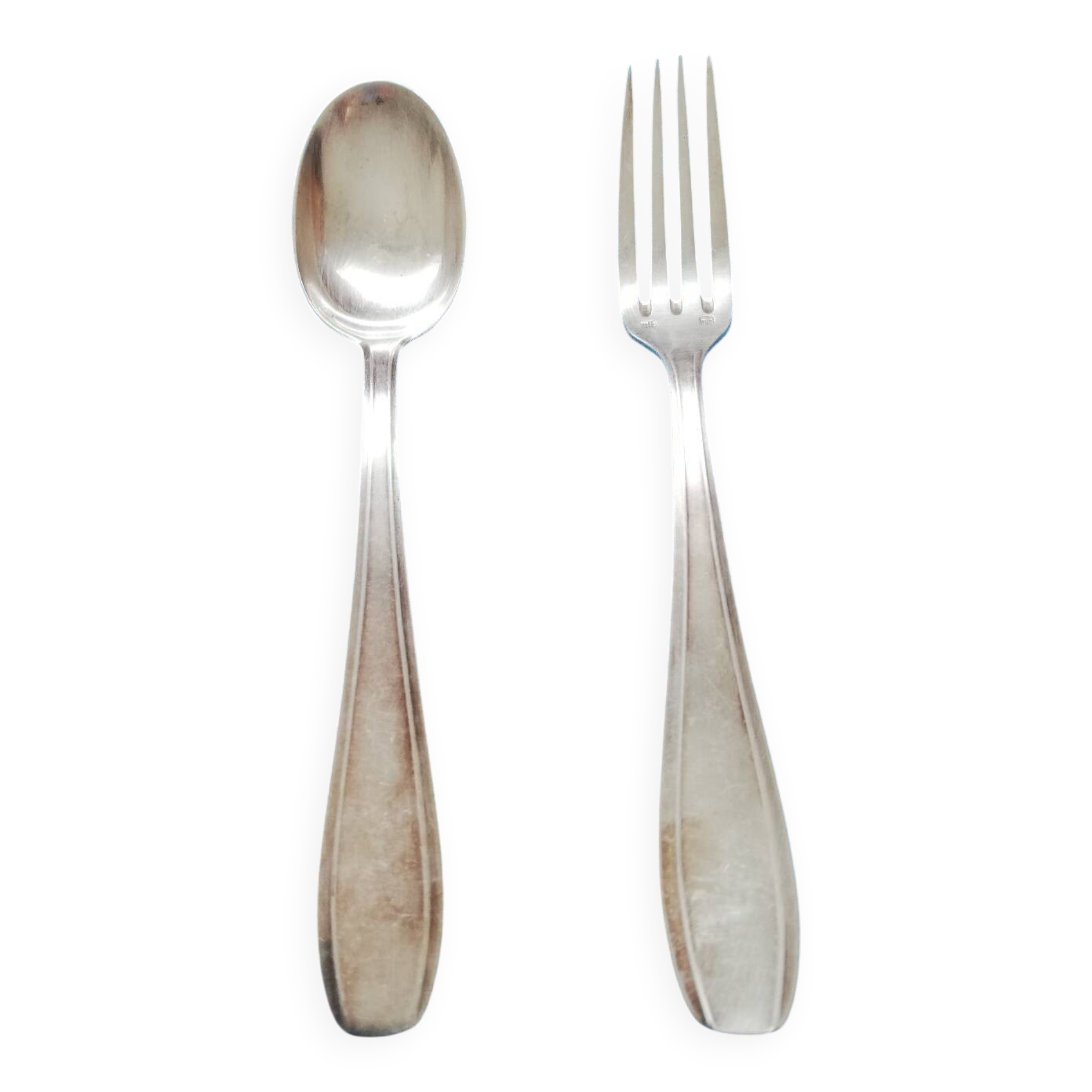 Gianini silver-plated spoon and fork