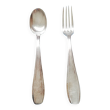 Gianini silver-plated spoon and fork