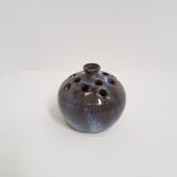 Vase flowers signed ceramic