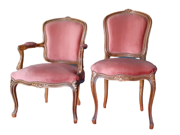 Fauteuil Louis XV et chaise