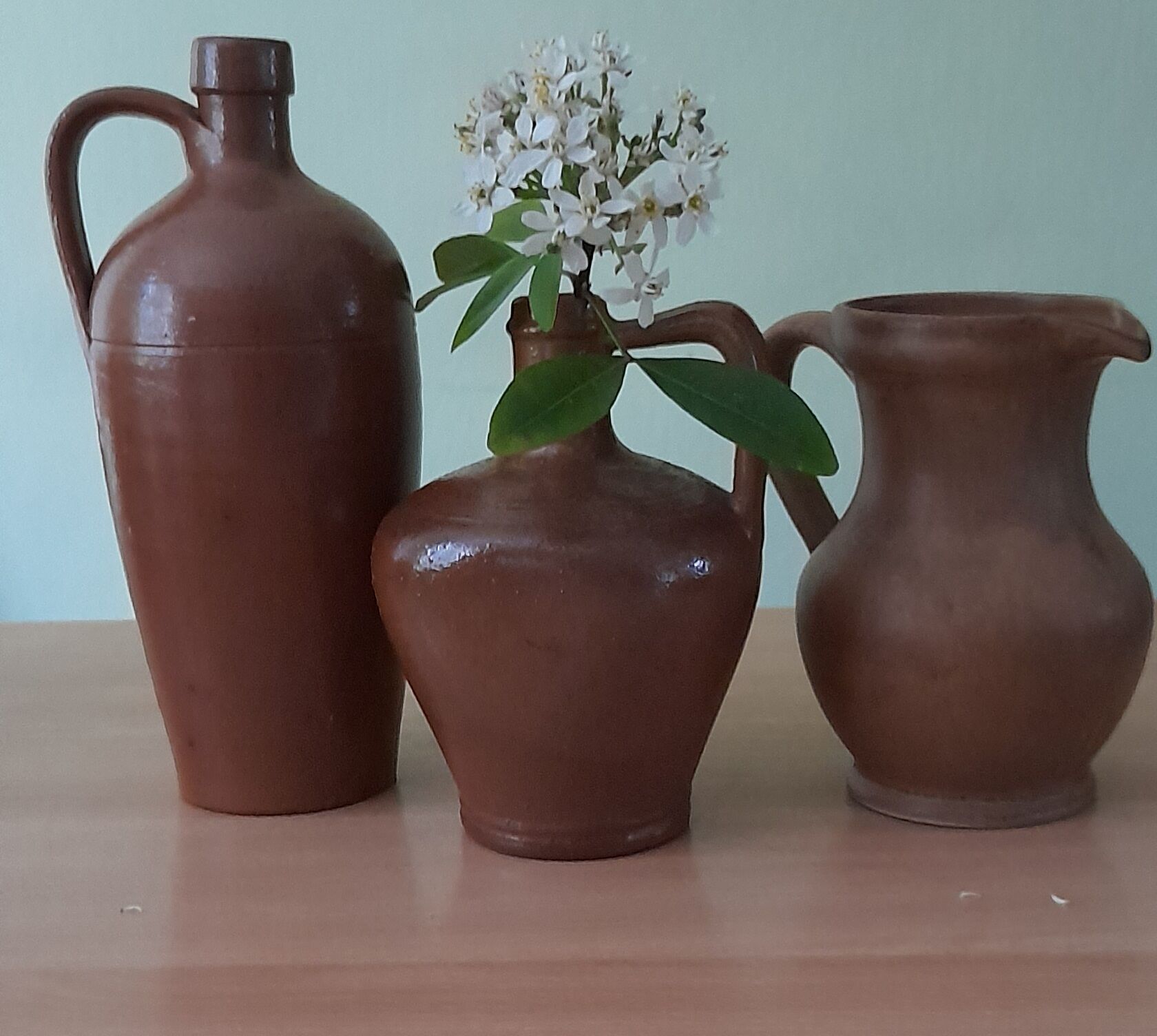 Set of sandstone jugs