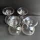 4 coupes à champagne Baccarat gravure Grecque inclinée