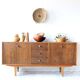 Mid-century modern sideboard with wood grain, 1960s