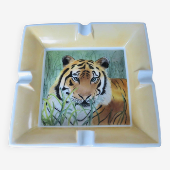 “tiger” animal ashtray, in porcelain 70s 80s