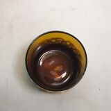 Service ancien jus carafe et ses 9 verres verre moulé orange