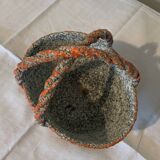 Ceramic vase and basket set