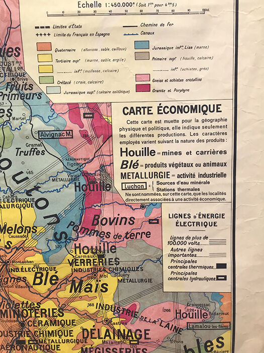 Map ancient Pyrenées Aquitan basin