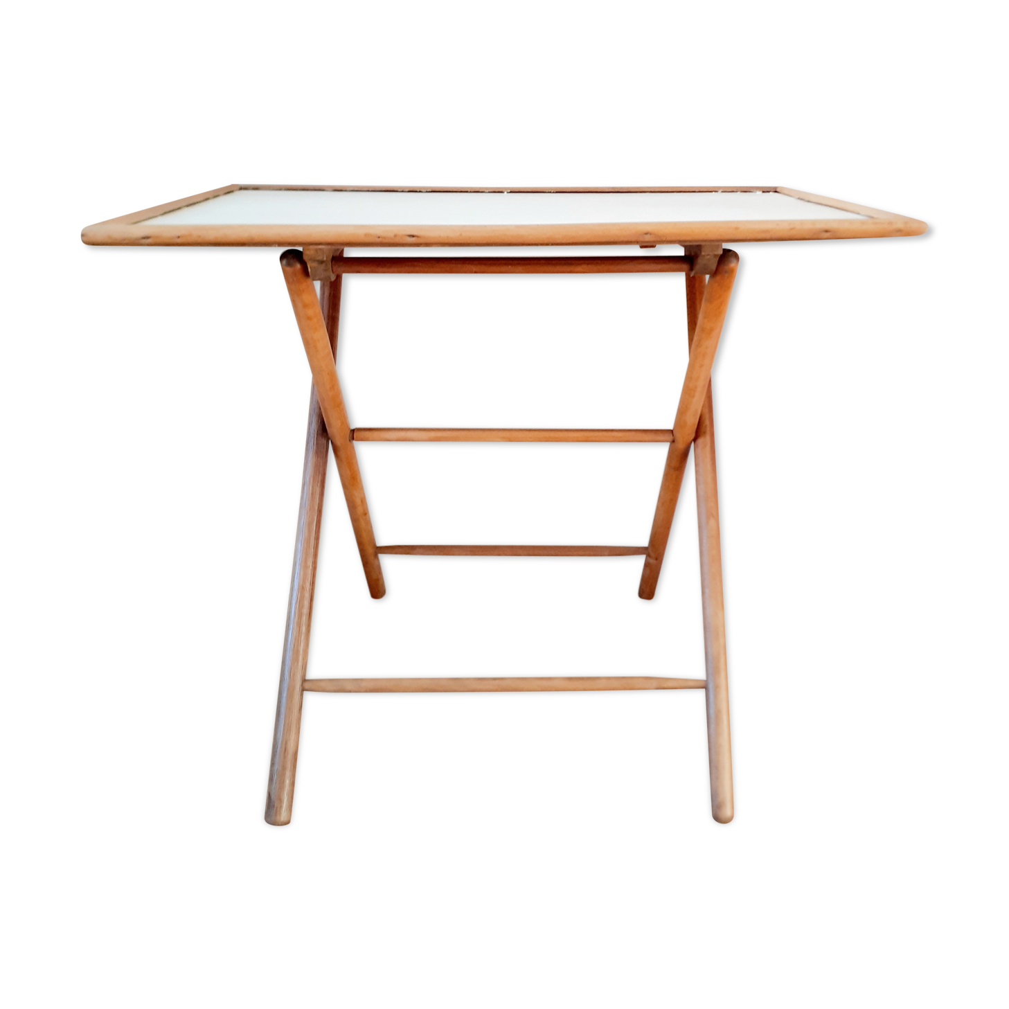 Folding wooden table