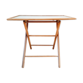 Folding wooden table