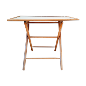 Folding wooden table