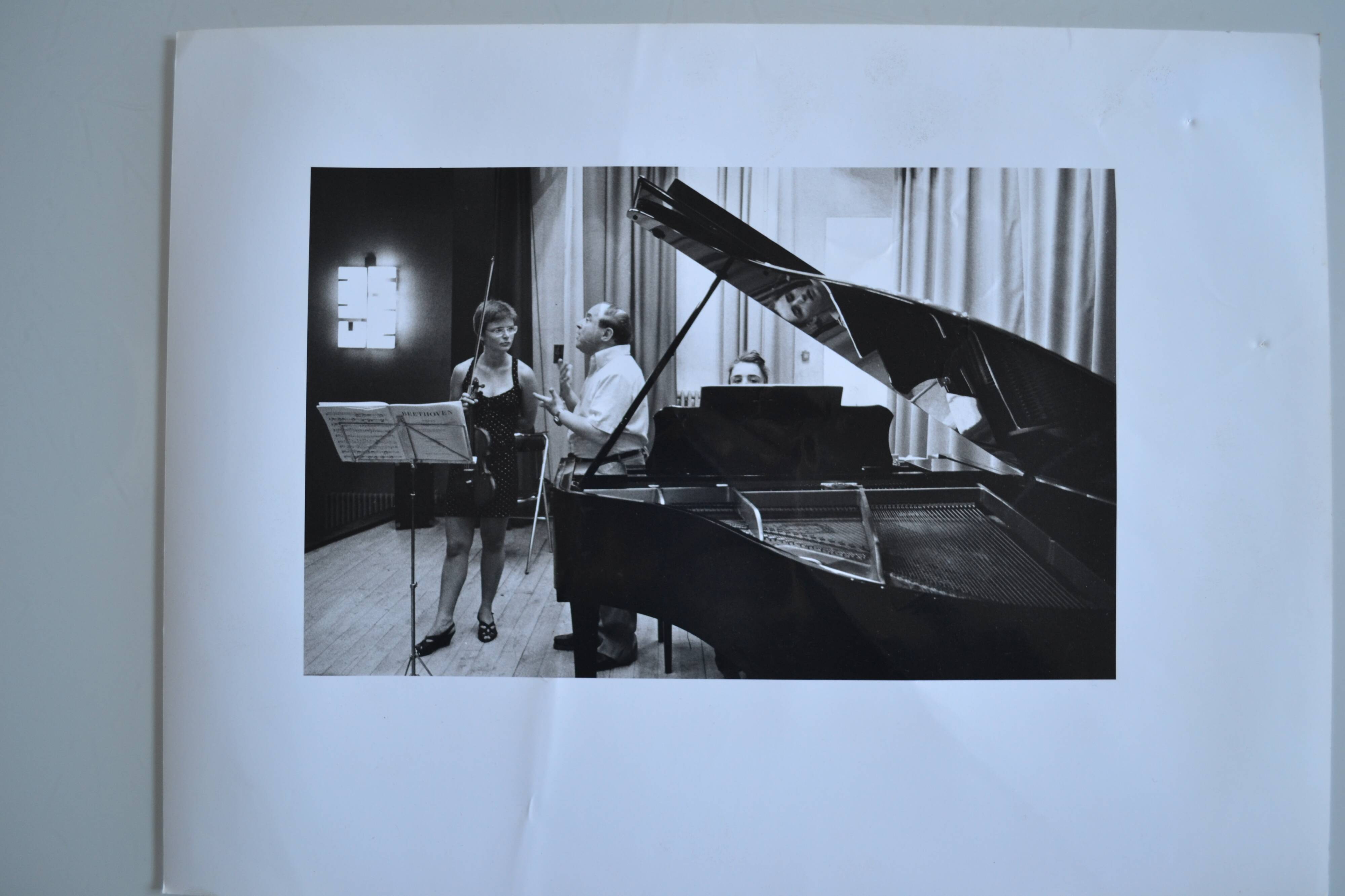 " Piano violon " photo anonyme noir & blanc originale