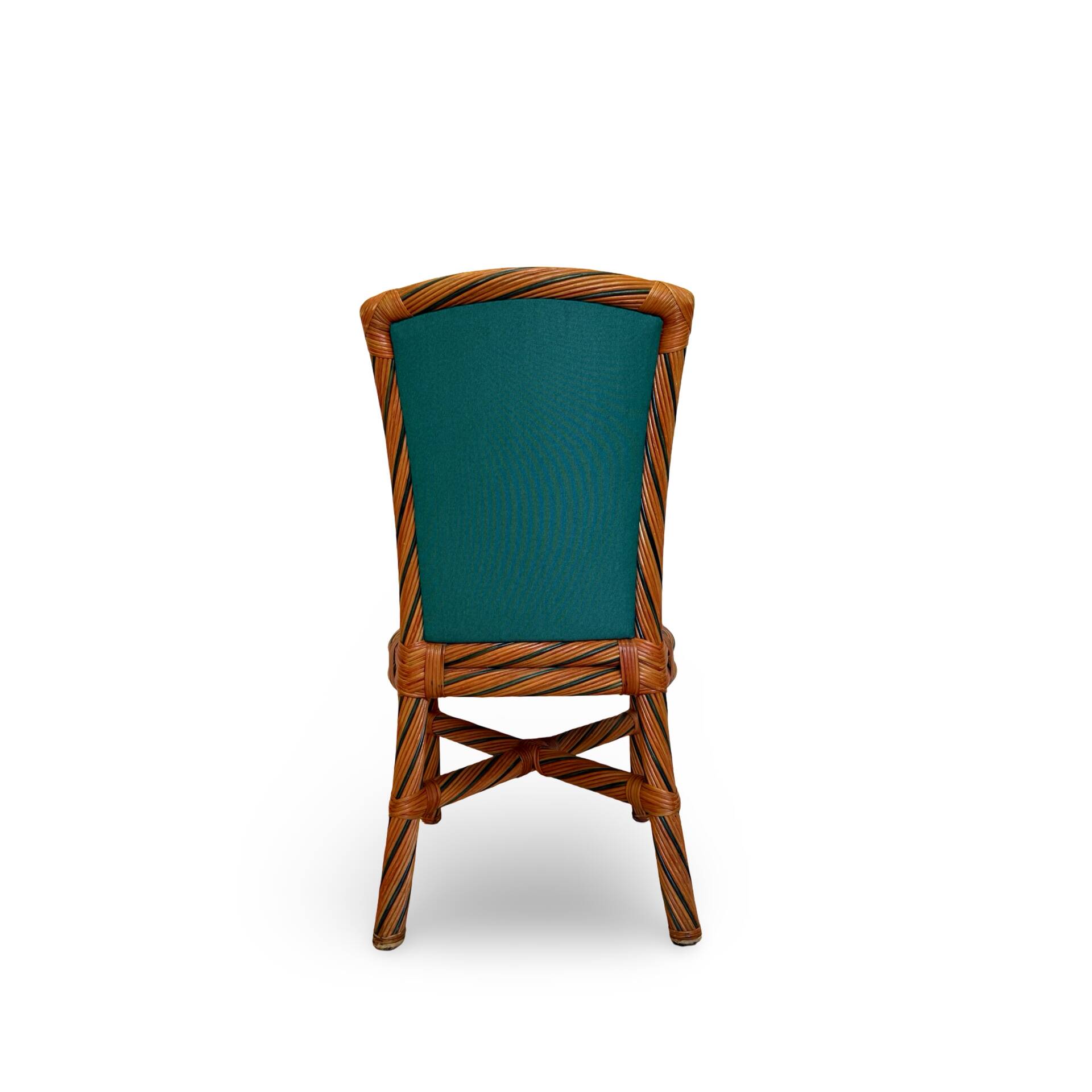 Set of six vintage bamboo and rattan dining chairs