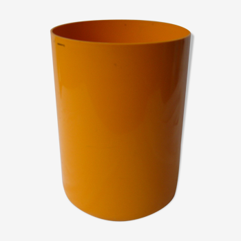 60s orange office paper basket