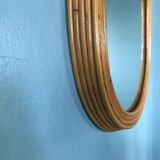 Pair of bamboo mirrors 34x56cm