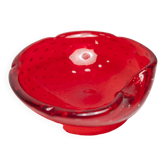 Cendrier Murano  "Strawberry" Seguso Murano Italie années 1970