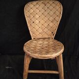 Children's wooden lounge and chestnut weaving