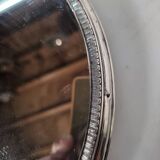 Silver-plated mirror tray centrepiece from the mid-20th century, 30 cm.