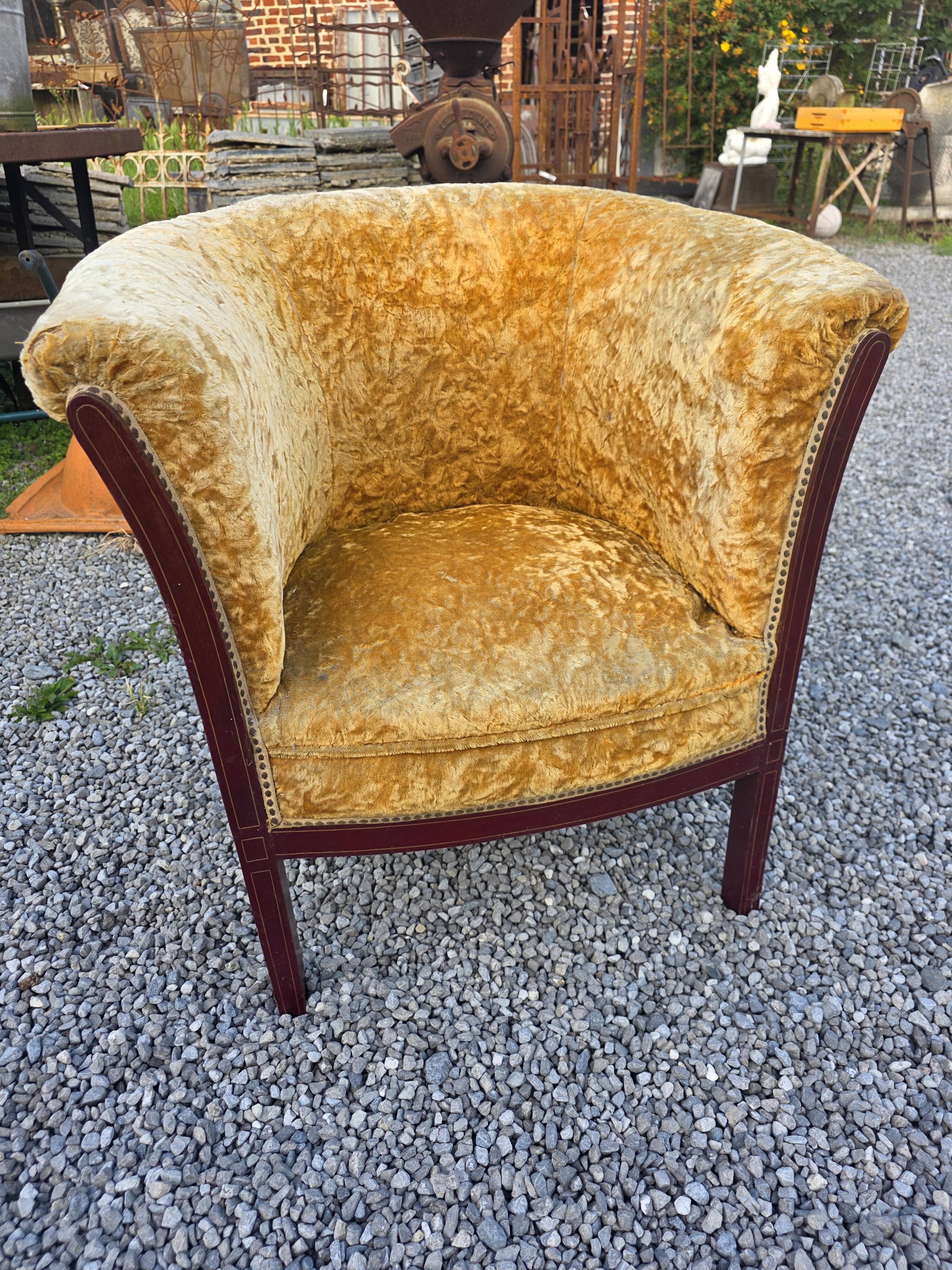 Fauteuil club art déco années 1930