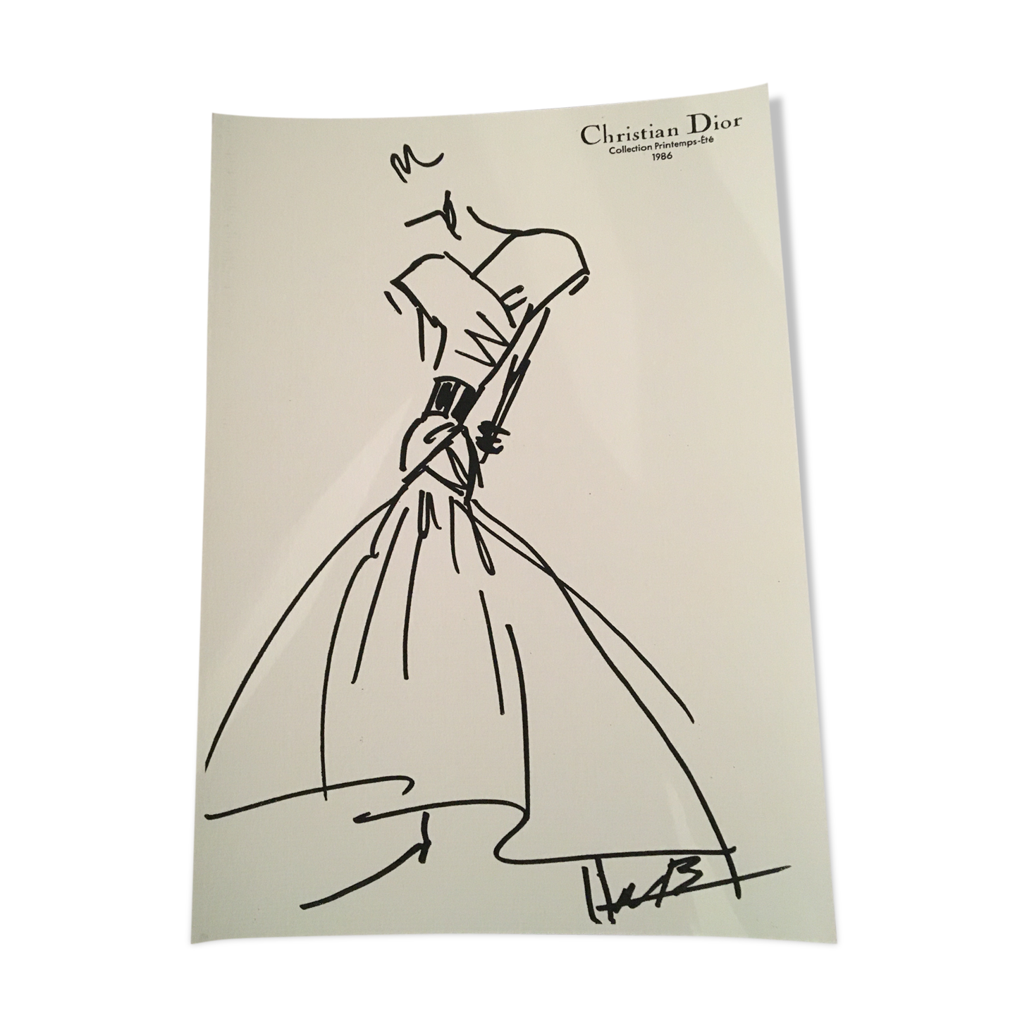 Christian Dior, press fashion illustration "spring collection - summer 1986"