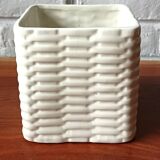 Vintage ceramic pot, fruit decor, Portugal