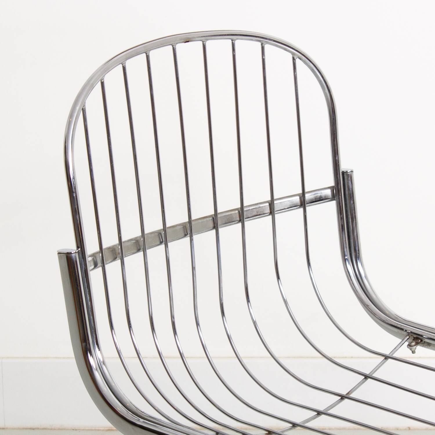 Set of 4 chrome steel chairs, Gastone Rinaldi, style  Italy, 1970