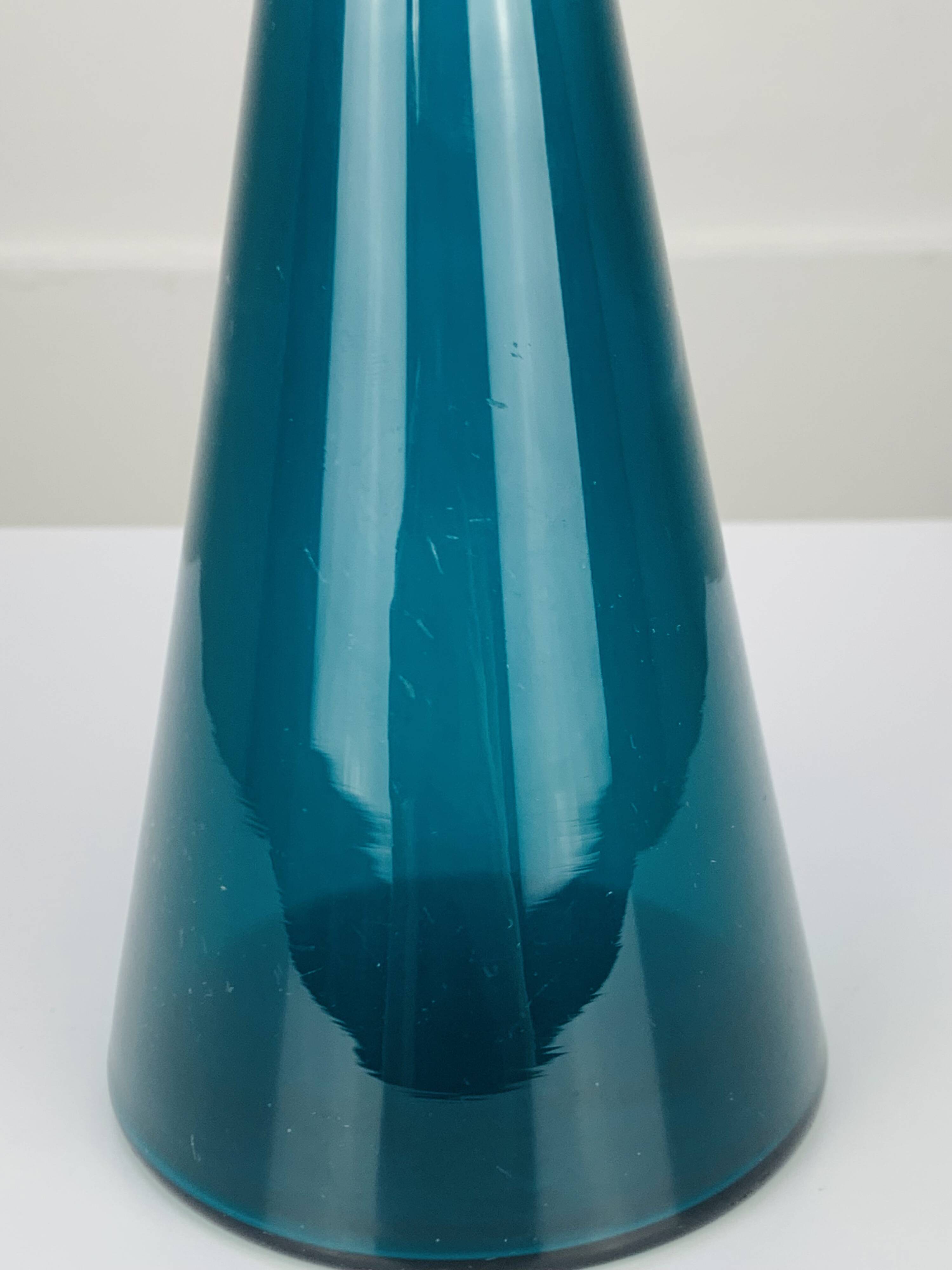 Vase scandinave verre bleu Kaj Franck Iittala