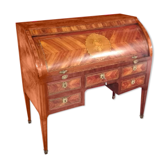 Napoleon III inlaid cylinder desk