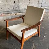 Pair of Scandinavian teak armchairs