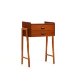1950s Danish Teak and Oak Side Table / Chest of Drawers