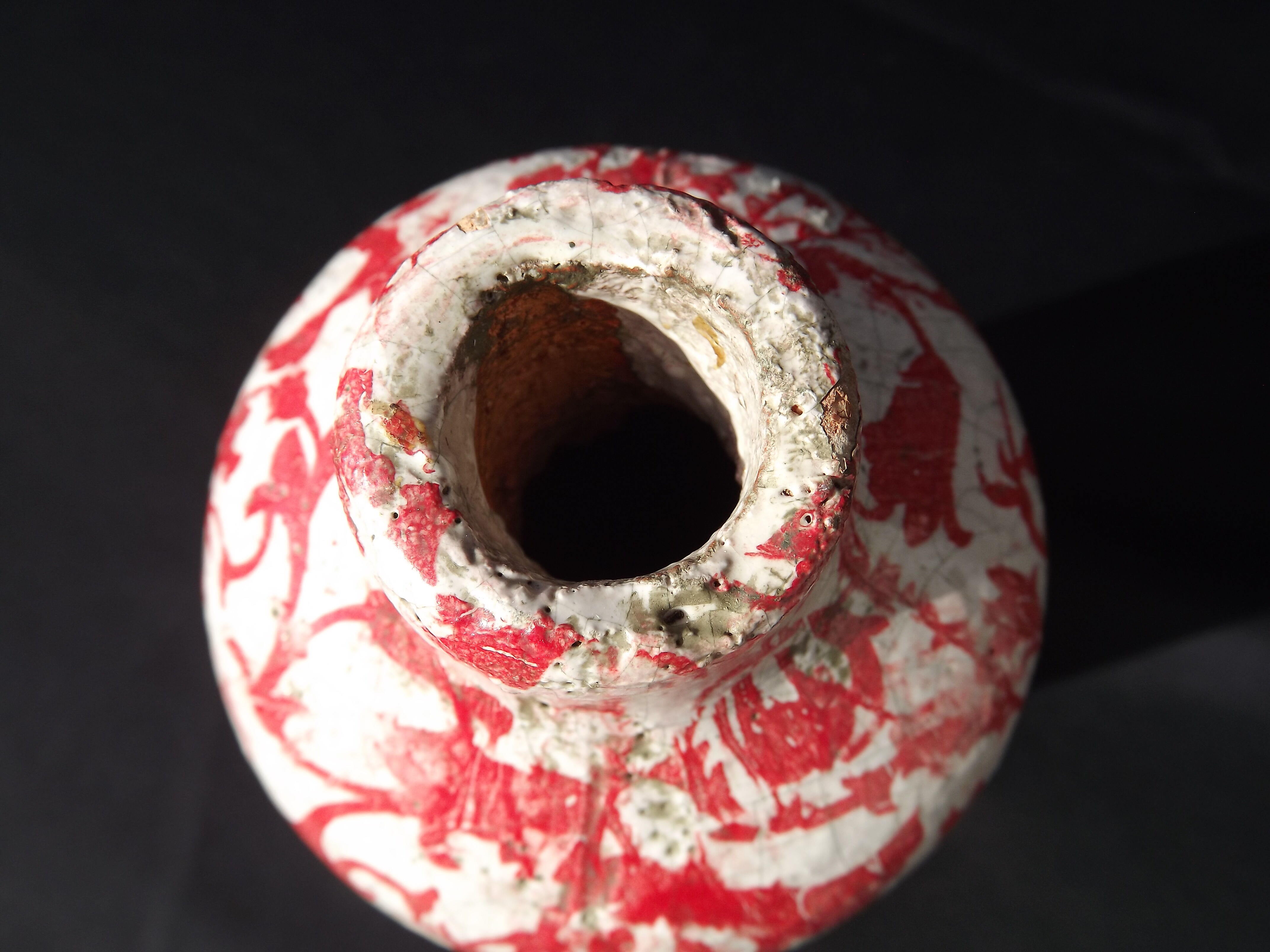 Glazed terracotta vase