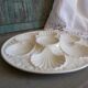 Vintage French oyster plate in majolica from Longchamp