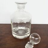 Carafe à whisky vintage en cristal de Paris avec étiquette d’origine