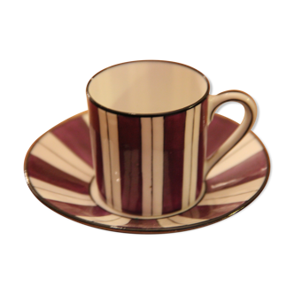 Limoges porcelain mocha cup and saucer