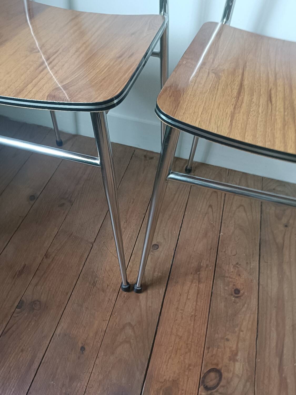 Two vintage Formica chairs
