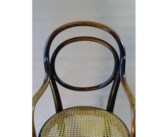 Chaise de bébé haute, Thonet 1890, bistrot, cannée