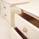 Pair of cream lacquered bedside tables by Pierre Cardin, 1980