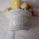 Fruit bowl trompe l'œil in earthenware