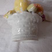 Coupe de fruits trompe l'œil en faïence